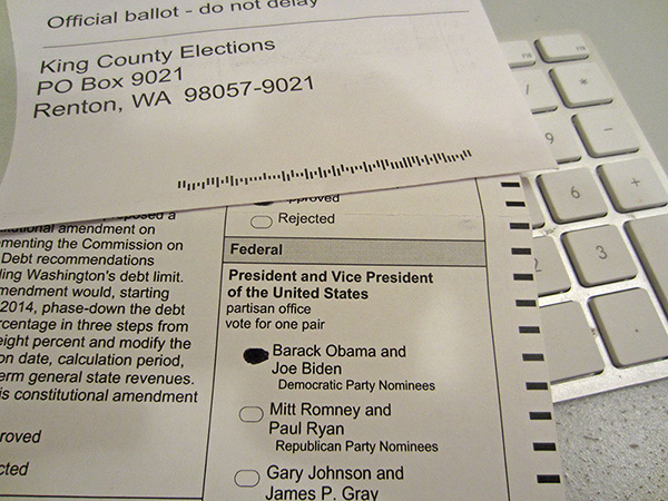 Washington State Voting by Mail for Obama
